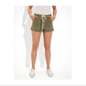 AE Low-Rise Denim Tomgirl Short Women's Olive 2